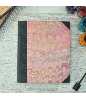[Various Sizes] Pink Marbled Album with Canvas Spine