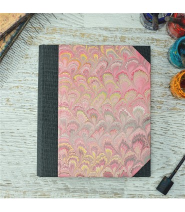 [Various Sizes] Pink Marbled Album with Canvas Spine