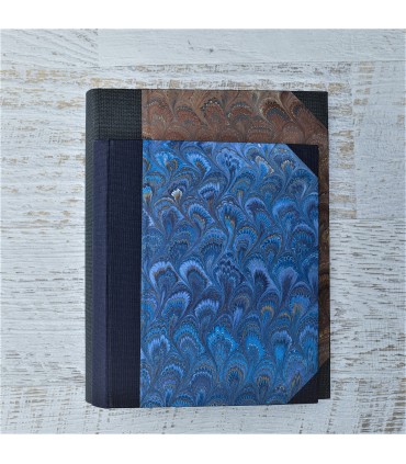 [Various Sizes] Royal Blue Marbled Album with Canvas Spine