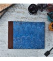 [Various Sizes] Royal Blue Marbled Album with Leather Spine