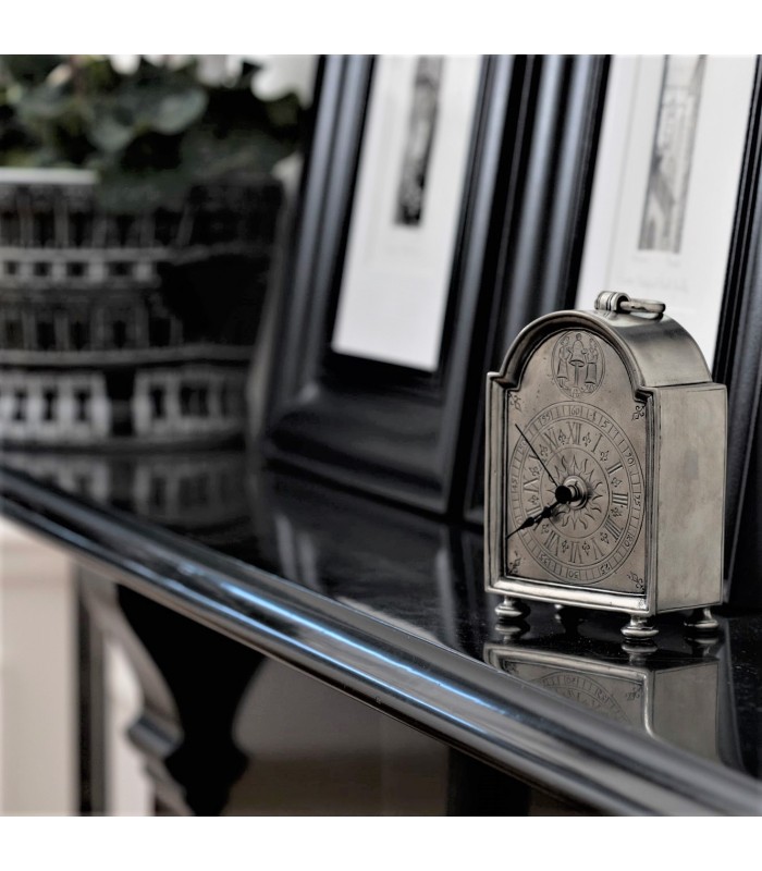 Italian Pewter Desk Clock