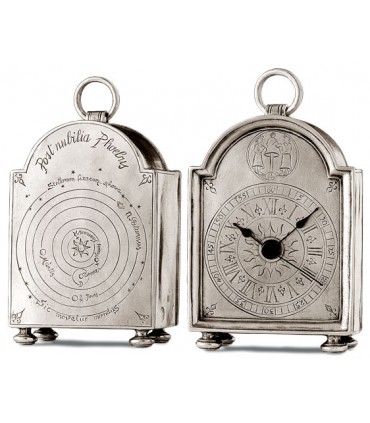 Italian Pewter Desk Clock