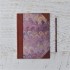 Purple Marble Address Book with Leather Spine