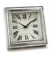 Italian Square Pewter Alarm Clock
