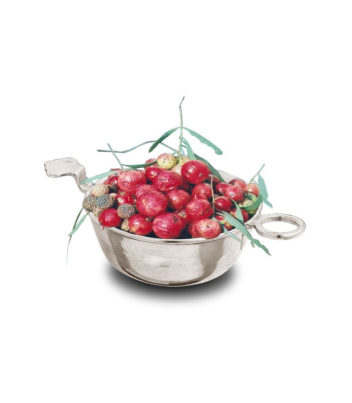 Italian Pewter Bowl with Handle