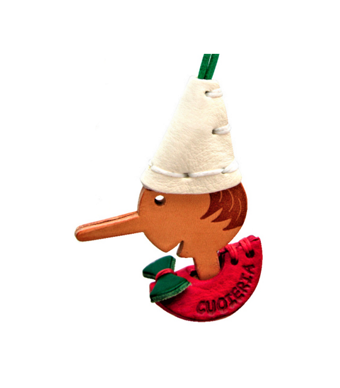 Pinocchio Leather Key Ring