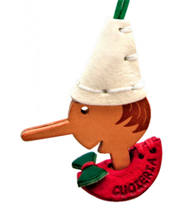 Pinocchio Leather Key Ring