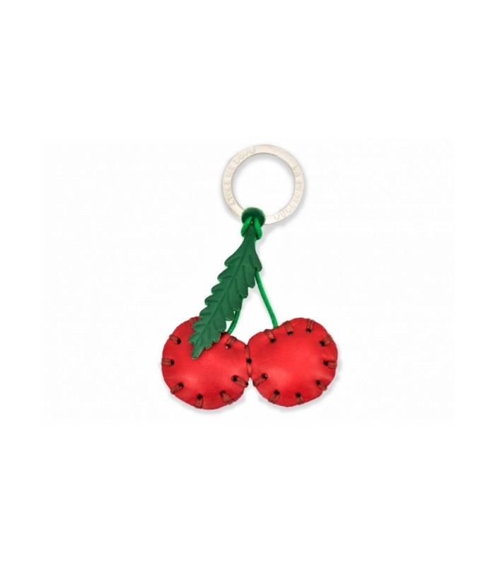 Cherries Leather Key Ring