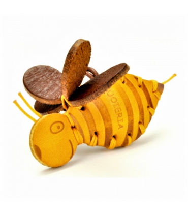 Bumble Bee Leather Key Ring