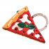 Pizza Leather Key Ring