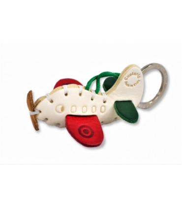 Aeroplane Leather Key Ring