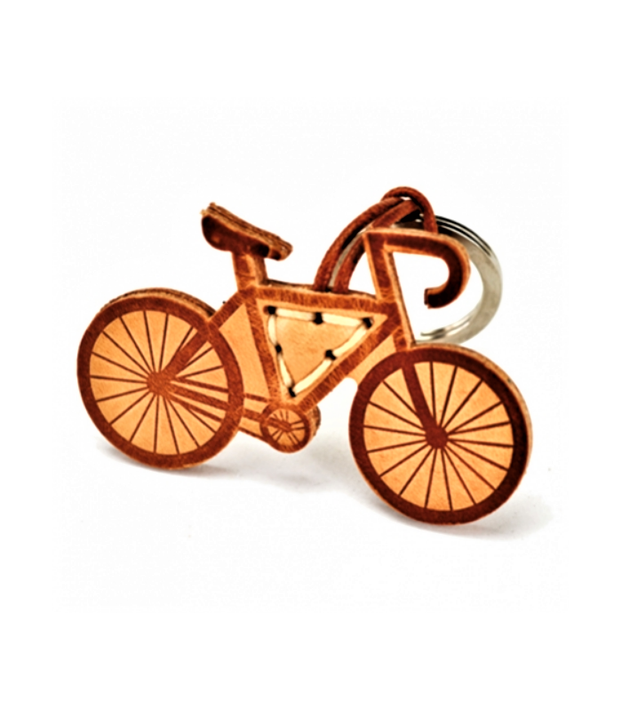Bicycle Leather Key Ring