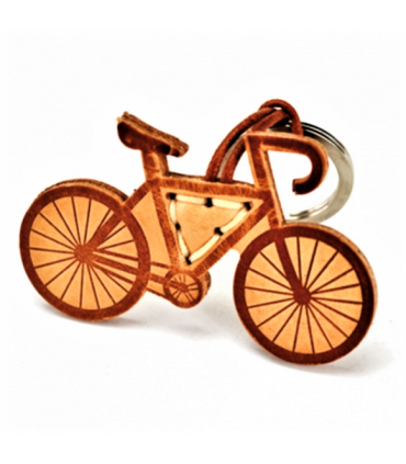Bicycle Leather Key Ring