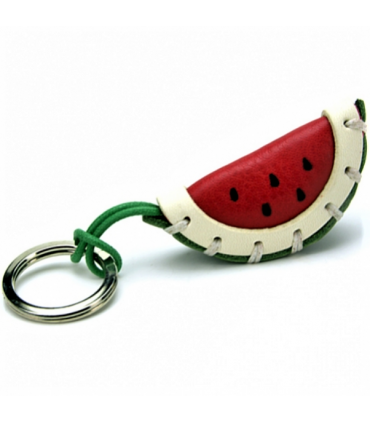 Watermelon Leather Key Ring