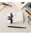 Deckle Edge Monogrammed Note Card and Envelope