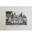 Original Tuscany Etching - Paseggiare