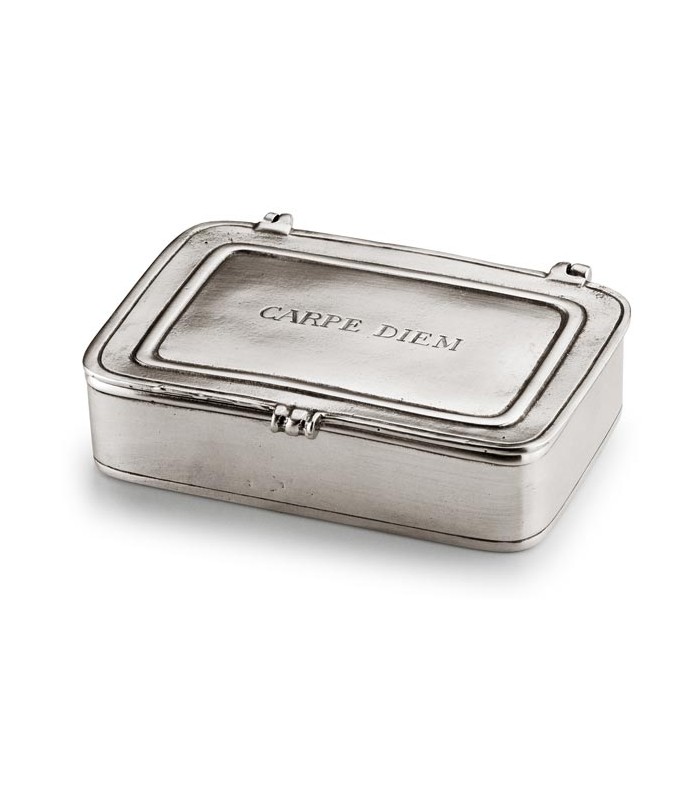 Italian Pewter Lidded Box [Carpe Diem]