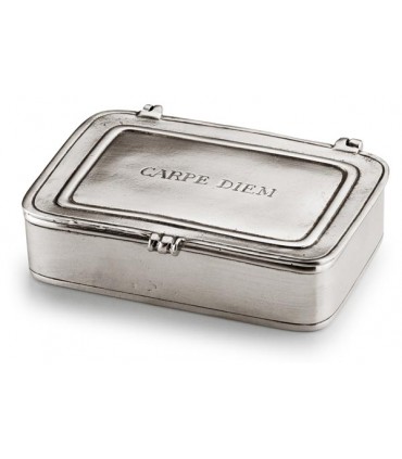Italian Pewter Lidded Box [Carpe Diem]