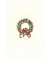 Hand Embossed Christmas Wreath Card