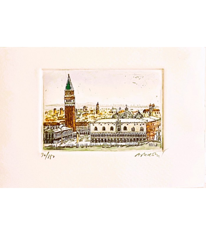 Original Venice Etching Card & Envelope
