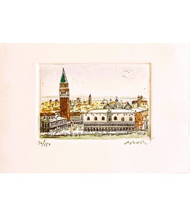 Original Venice Etching Card & Envelope