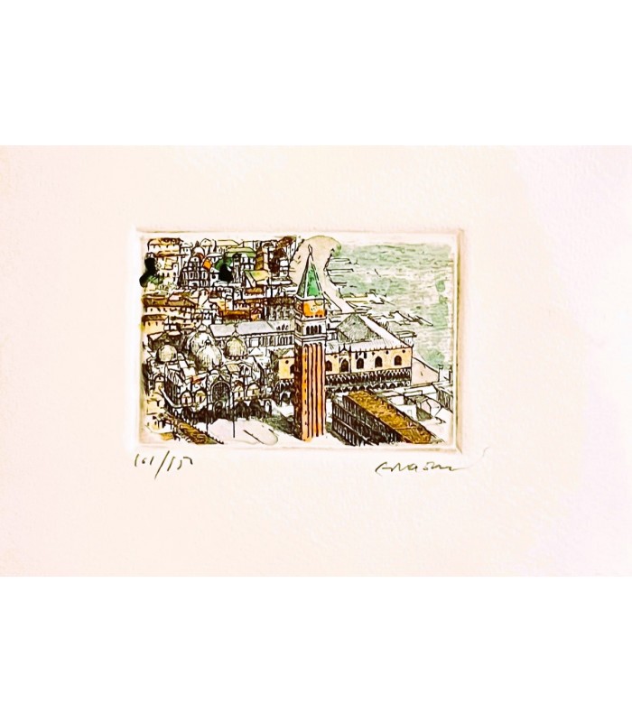 Original Venice Etching Card & Envelope