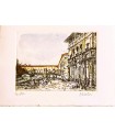 Original Ponte Vecchio Etching Card & Envelope
