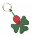 Lady-bug on Four Leaf Clover Key Ring