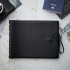 [Various Sizes] Black with Spine Stitch Soft Leather Album with Tie