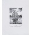 Original Florence Etching - Santa Croce
