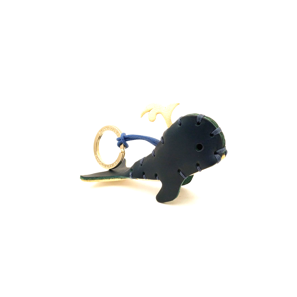 Whale Leather Key Ring