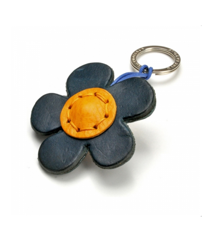 Flower Leather Key Ring