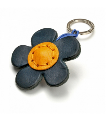 Flower Leather Key Ring