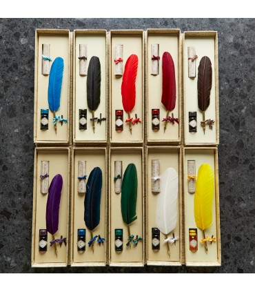 [Various Colours] Feather Quill Set
