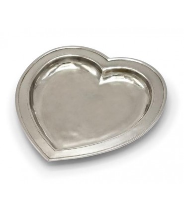 Italian Pewter Heart Tray