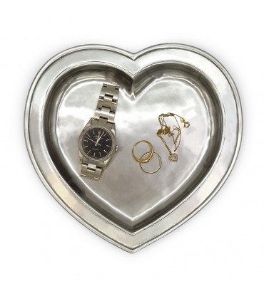 Italian Pewter Heart Tray