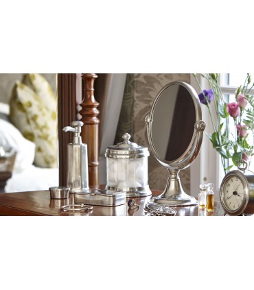 Italian Pewter & Glass Canister