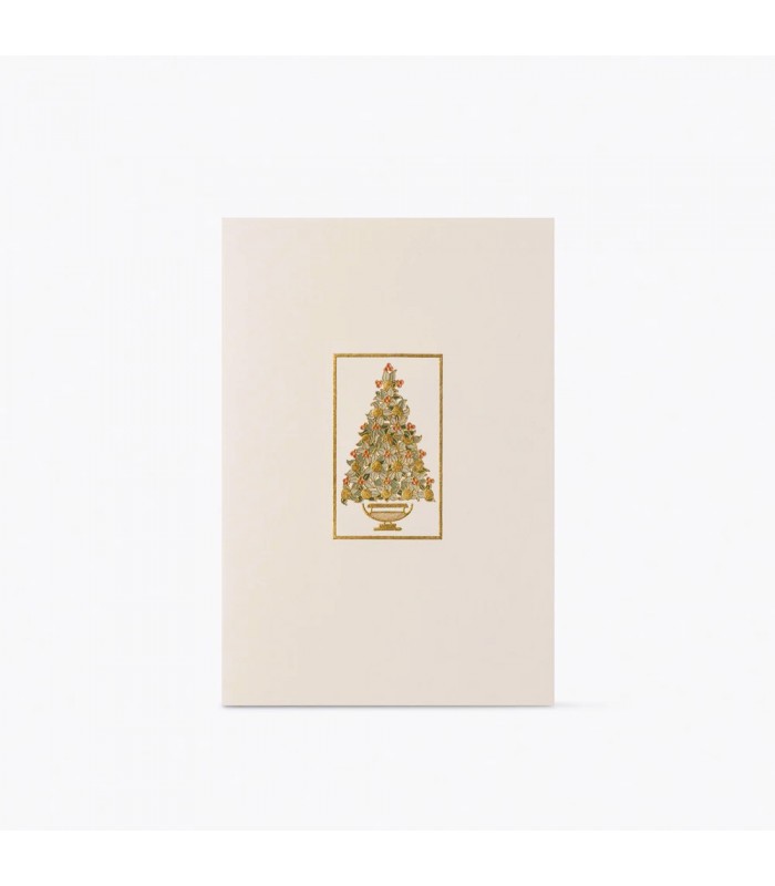 Hand Embossed Christmas Tree with Border Card
