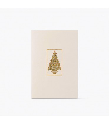 Hand Embossed Christmas Tree with Border Card
