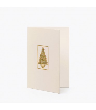 Hand Embossed Christmas Tree with Border Card