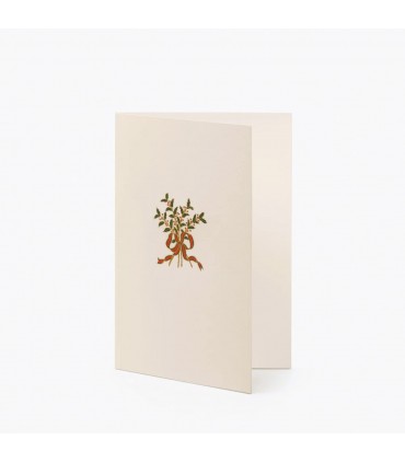 Hand Embossed Christmas Holly Card