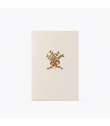 Hand Embossed Christmas Holly Card