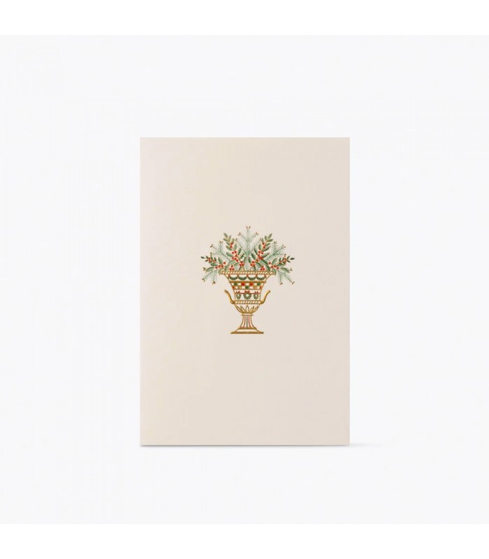 Hand Embossed Christmas Urn Card