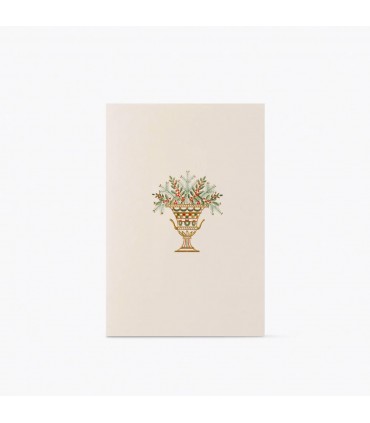 Hand Embossed Christmas Urn Card