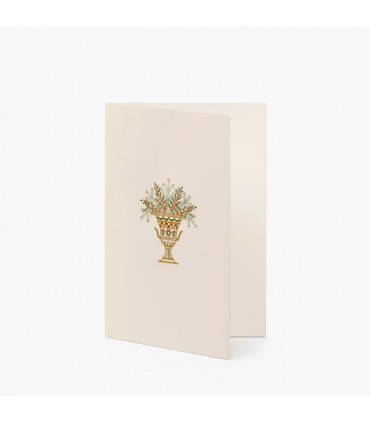 Hand Embossed Christmas Urn Card