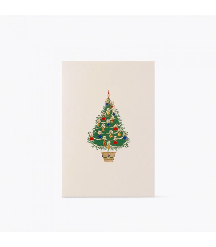Hand Embossed Christmas Tree Card