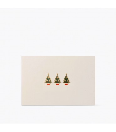 Hand Embossed Christmas Trees Card