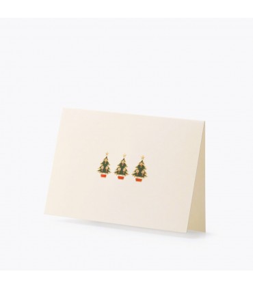 Hand Embossed Christmas Trees Card