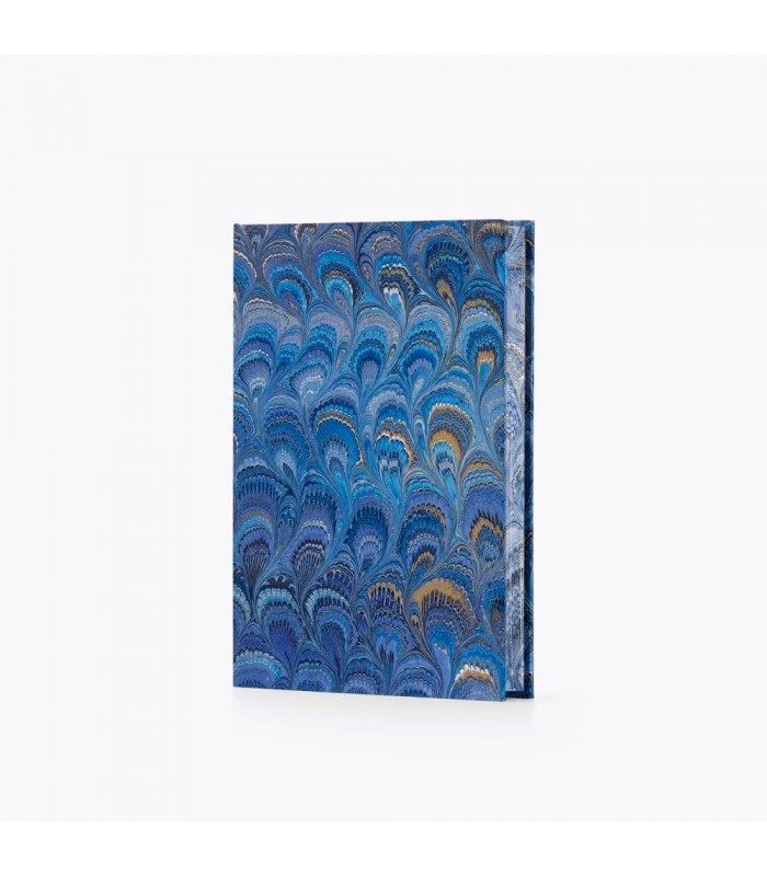 Marbled Edges Journal - Royal Blue Peacock [Unlined &Various Sizes]
