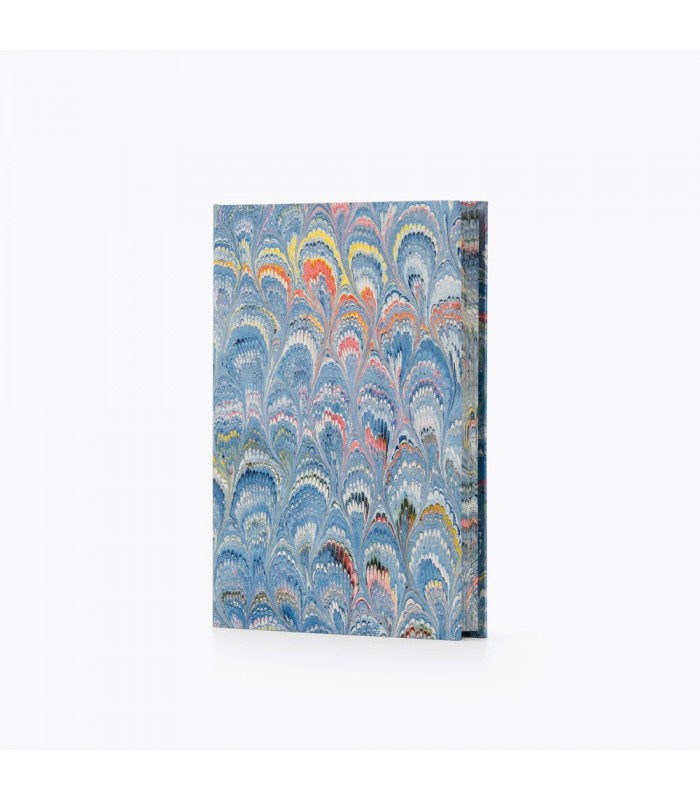 Marbled Edges Journal - Light Blue Peacock [Unlined &Various Sizes]
